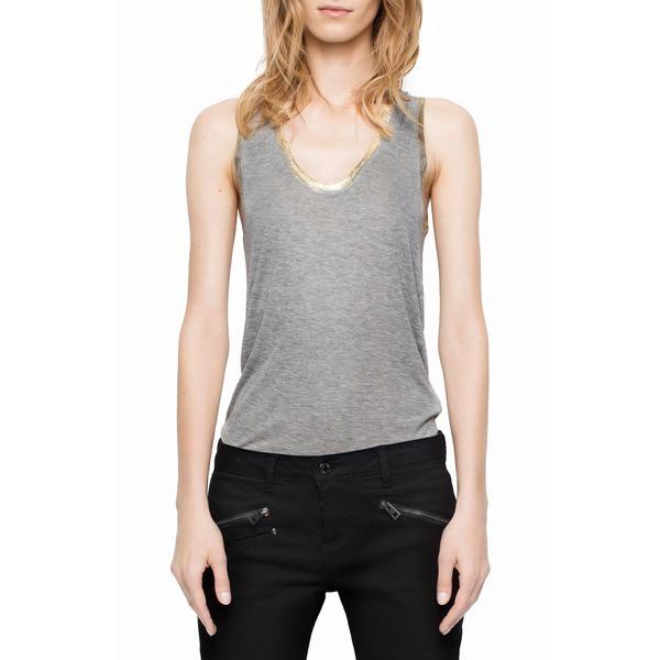 種類豊富な品揃え カットソー ヴォルテール エ ザディグ カットソー レディース ヴォルテール エ ザディグ トップス Chine Gris Tank Neck Scoop Tam レディース Tシャツ カットソー Dagl Tg