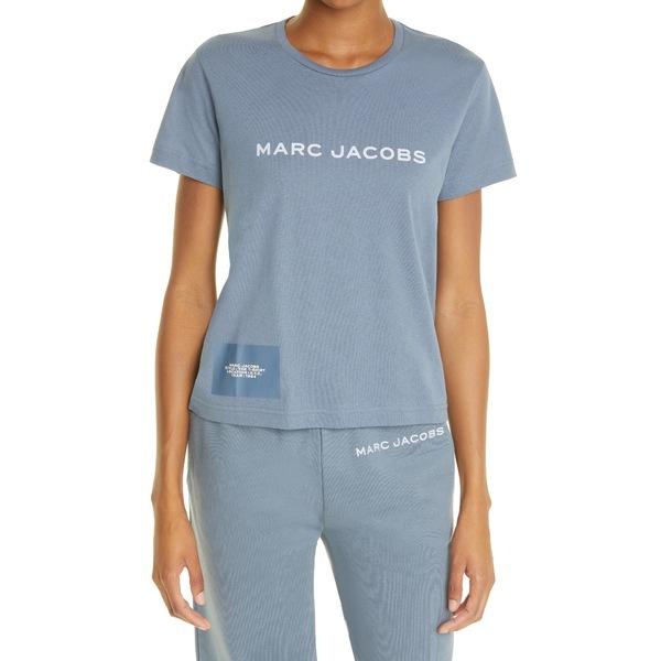 サイズ交換ｏｋ マークジェイコブス Shadow Blue T Shirt The Jacobs Marc The レディース トップス Tシャツ マークジェイコブス Tシャツ レディース Tシャツ カットソー