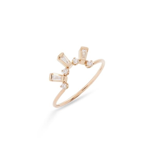 一番安い通販 ゾイチッコ リング アクセサリー レディース Diamond Baguette Arch Ring クリアランス卸売 Adinathdeveloper Com
