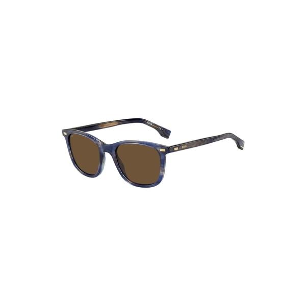 51mm メンズ アクセサリー サングラス・アイウェア ボス Square Brown / Havana Blue Sunglasses サングラス  大人気の - www.inpfp.dz