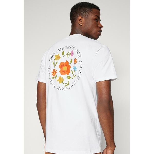 オベイ Tシャツ メンズ トップス CITY FLOWERS UNISEX - Print T-shirt - white｜asty-shop2｜04