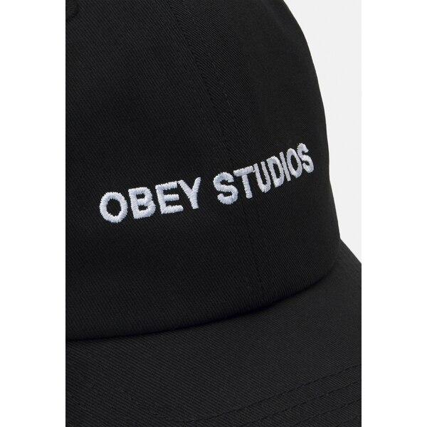 オベイ 帽子 メンズ アクセサリー STUDIOS STRAP BACK HAT UNISEX - Cap - black｜asty-shop2｜04