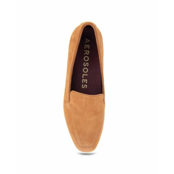 エアロソールズ スリッポン・ローファー シューズ レディース Paynes Tailored-Loafer Tan Suede｜asty-shop2｜03