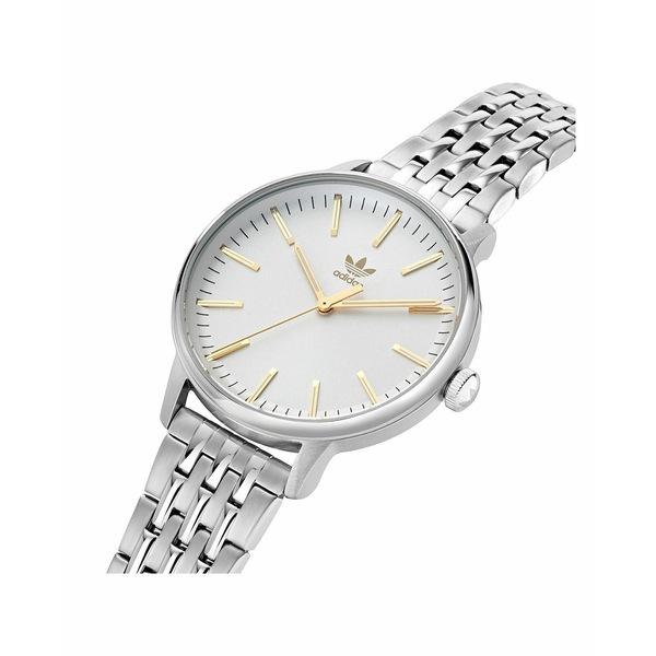 アディダス 腕時計 アクセサリー レディース Unisex Three Hand Code One Small Silver-Tone Stainless Steel Bracelet Watch 35mm Silver-Tone｜asty-shop2｜04