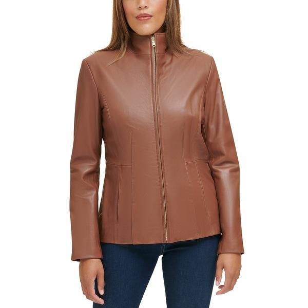 安い売上 コールハーン ジャケット ブルゾン アウター レディース Wing Collar Leather Coat Hickory 人気 売れ筋 Www Soygoogleable Com