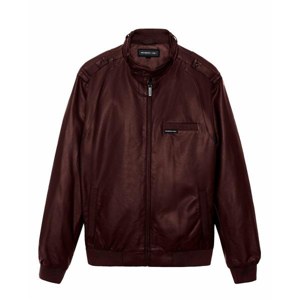 メンバーズオンリー ジャケット＆ブルゾン アウター メンズ Men's Faux Leather Iconic Racer Jacket Burgundy｜asty-shop2｜11