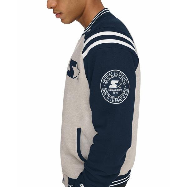 日本在庫・即発送 スターター ジャケット＆ブルゾン アウター メンズ Men´s Classic-Fit Colorblocked Fleece Varsity Bomber Jacket Navy