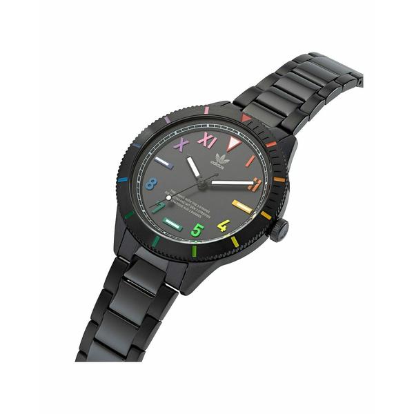 アディダス 腕時計 アクセサリー レディース Unisex Three Hand Edition Three Small Black Stainless Steel Bracelet Watch 36mm Black｜asty-shop2｜03