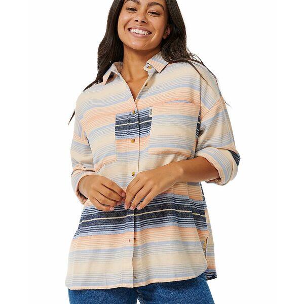 リップカール カットソー トップス メンズ Juniors' Trippin Flannel Cotton Printed Shirt Mid Blue｜asty-shop2｜05