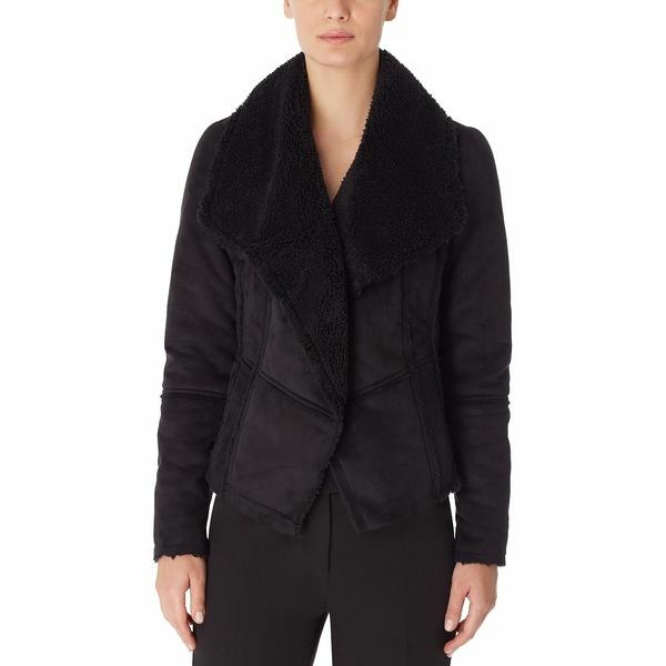 春夏新色 アンクライン ジャケット ブルゾン アウター レディース Faux Shearling Asymmetrical Jacket Black 全商品オープニング価格特別価格 Mail Alrayan University Edu Ye