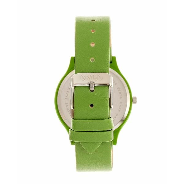 クラヨ 腕時計 アクセサリー レディース Unisex Glitter Green Leatherette Strap Watch 36mm Green｜asty-shop2｜02