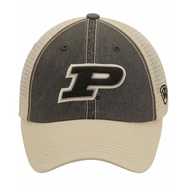 トップ・オブ・ザ・ワールド 帽子 アクセサリー レディース Men's Black and Tan Purdue Boilermakers Offroad Trucker Hat Black, Tan｜asty-shop2｜02