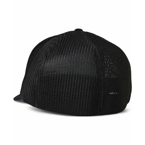 フォックス 帽子 アクセサリー メンズ Men's Black Turnout Mesh Flexfit Flex Hat Black｜asty-shop2｜02