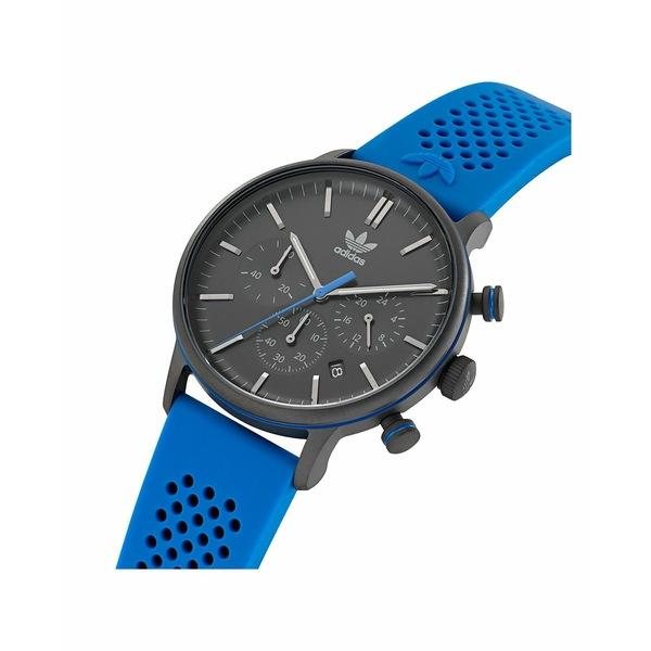 アディダス 腕時計 アクセサリー レディース Unisex Chrono Code One Chrono Blue Silicone Strap Watch 40mm Blue｜asty-shop2｜04