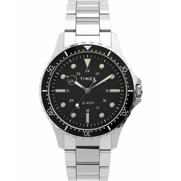 【待望★】 タイメックス 腕時計 アクセサリー メンズ Men's Navi Silver-Tone Stainless Steel Bracelet Watch 41mm Silver-Tone 腕時計
