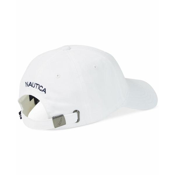 ナウティカ 帽子 アクセサリー メンズ Men's Classic Logo Adjustable Cotton Baseball Cap Hat White｜asty-shop2｜02