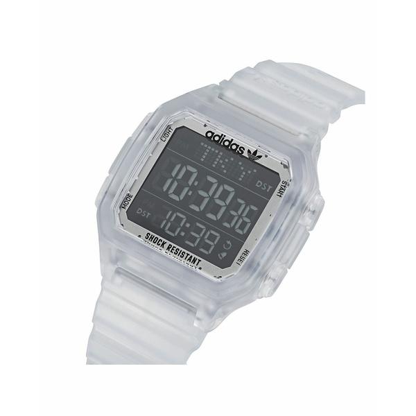 アディダス 腕時計 アクセサリー レディース Unisex Gmt Digital One Gmt Clear Resin Strap Watch 47mm Clear｜asty-shop2｜04