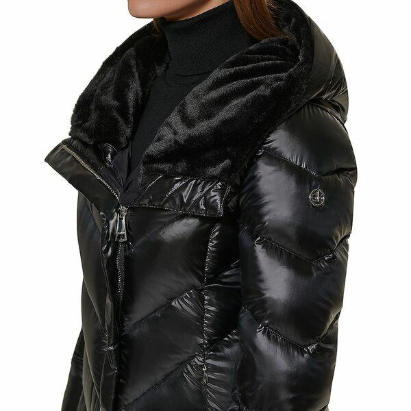 カルバンクライン ジャケット＆ブルゾン アウター レディース Women's Faux-Fur-Lined Hooded Down Puffer Coat Pearlized Black｜asty-shop2｜04