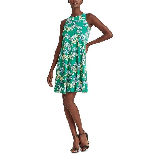 最安値に挑戦 ラルフローレン ワンピース トップス レディース Petite Floral Jersey Shift Dress Green Blue Floral 爆安プライス Staging Skylanceronline Com