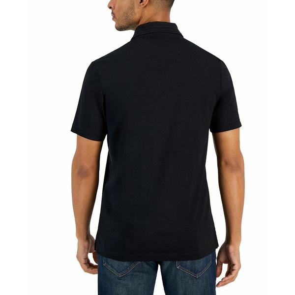 正規代理店経由 アルファニ シャツ トップス メンズ Men´s Regular-Fit Mercerized Polo Shirt， Created for Macy´s Deep Black