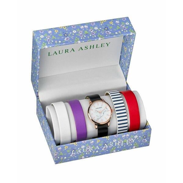 希少 ローラアシュレイ 腕時計 アクセサリー レディース Rose Gold Slidethrough Interchangeable Marble Dial Set Watch Pink 国際ブランド Off Field Com