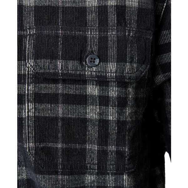 リップカール シャツ トップス メンズ Men's Salt Water Culture Cord Plaid Shirt Washed Black｜asty-shop2｜02