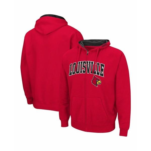 入荷中 アウター パーカー・スウェットシャツ コロシアム メンズ Red Hoodie Full-Zip 3.0 Logo & Arch Cardinals Louisville Red Men's パーカー