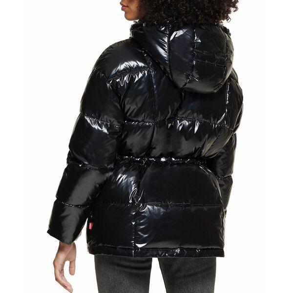 種類豊富な品揃え レディース アウター ジャケット ブルゾン リーバイス Quilted Black Pearlized Waist Cinch With Coat Puffer Hooded テーラード ブレザー サイズ Xl Oroagri Eu