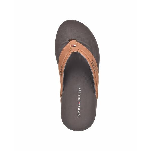 トミー ヒルフィガー サンダル シューズ メンズ Men's Sepino Flexible Flip Flop Sandals Cognac｜asty-shop2｜04