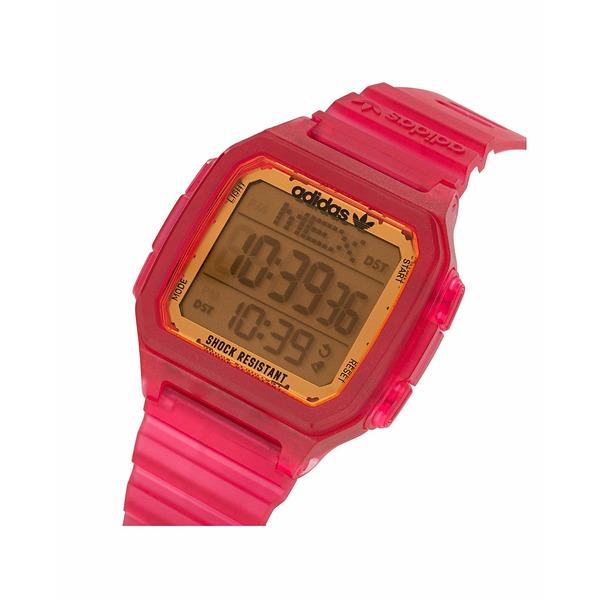 アディダス 腕時計 アクセサリー レディース Unisex Gmt Digital One Gmt Pink Resin Strap Watch 47mm Pink｜asty-shop2｜03