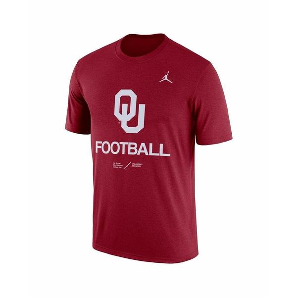 ジョーダン Tシャツ トップス レディース Men's Heathered Crimson Oklahoma Sooners Team Football Legend T-shirt Crimson｜asty-shop2｜02