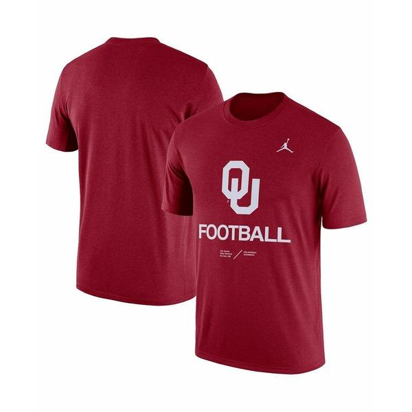 ジョーダン Tシャツ トップス レディース Men's Heathered Crimson Oklahoma Sooners Team Football Legend T-shirt Crimson｜asty-shop2｜03