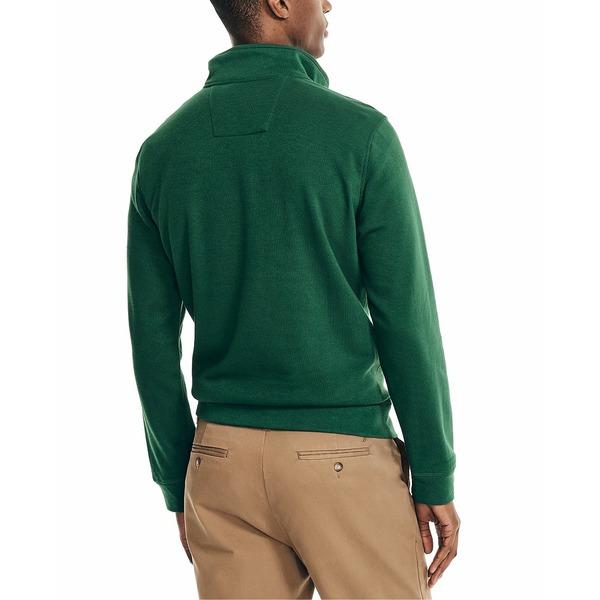 ナウティカ パーカー・スウェットシャツ アウター メンズ Men's J-Class Classic-Fit Quarter Zip Fleece Sweatshirt Tidal Green｜asty-shop2｜02