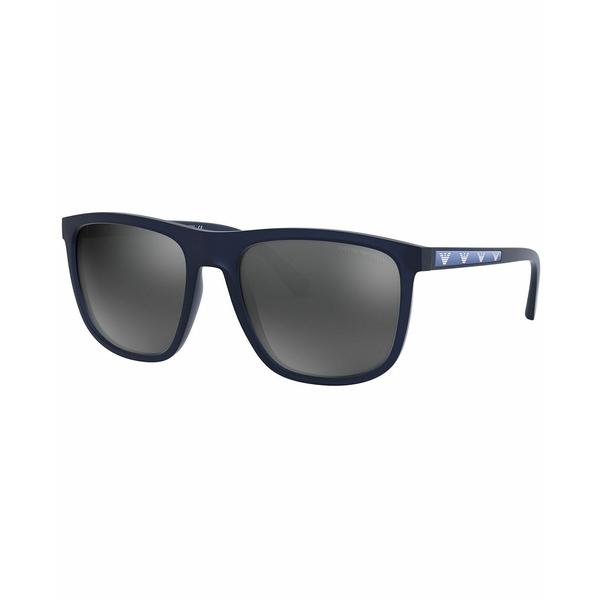 期間限定送料無料 エンポリオ アルマーニ サングラス アイウェア アクセサリー メンズ Sunglasses Ea4124 Matte Opal Blue Light Grey Mirror Black 激安単価で Skylanceronline Com