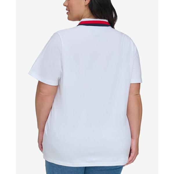 お値段 トミー ヒルフィガー カットソー トップス メンズ Plus Size Polo Shirt White