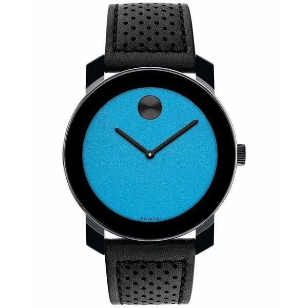 大特価 Bold メンズ アクセサリー 腕時計 モバド Men's Black 42mm Watch Strap Leather Black TR90 Swiss 腕時計