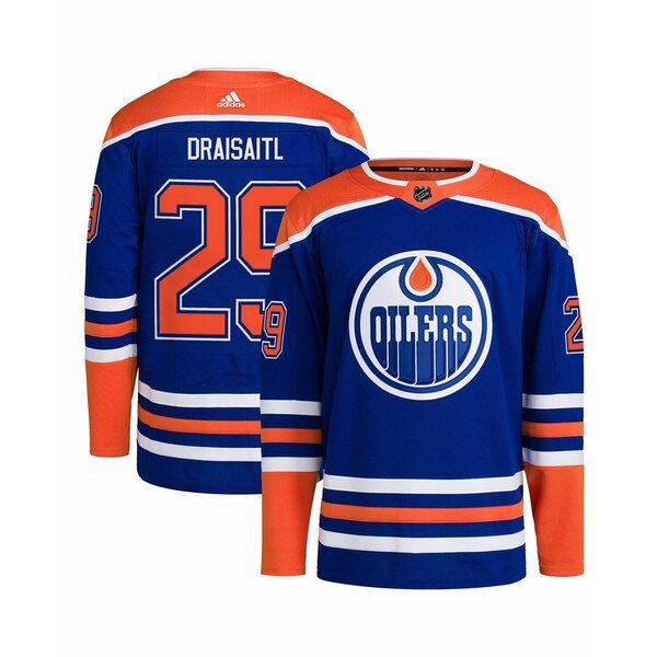 アディダス Tシャツ トップス レディース Men's Leon Draisaitl Royal Edmonton Oilers Home Authentic Pro Player Jersey Royal｜asty-shop2｜03