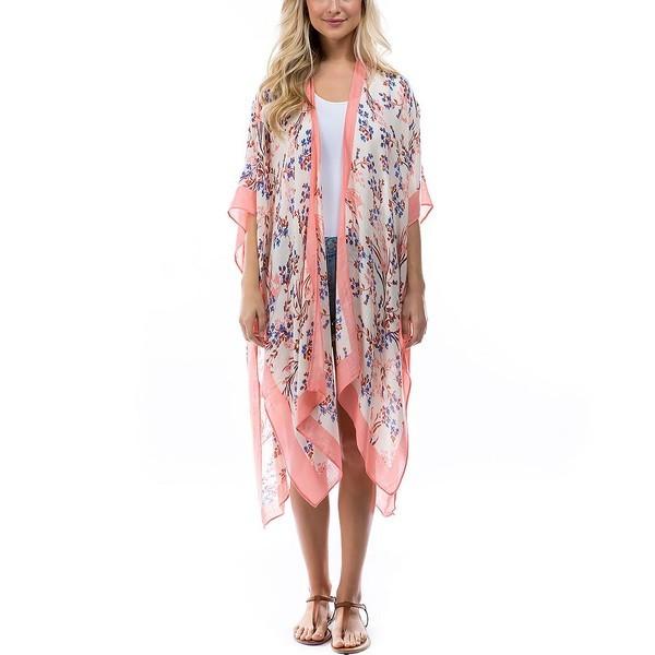 値引きする マーカスアドレール ヘアアクセサリー アクセサリー レディース Women S Tossed Floral Topper Ruana Coral 最新人気 Www Ladislexia Net