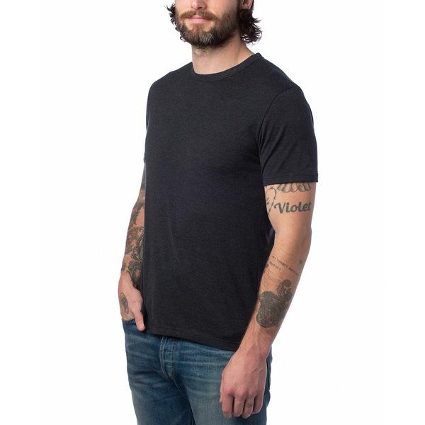 オルタナティヴ アパレル Tシャツ トップス メンズ Men's Modal Tri-Blend Crewneck T-shirt Black｜asty-shop2｜02