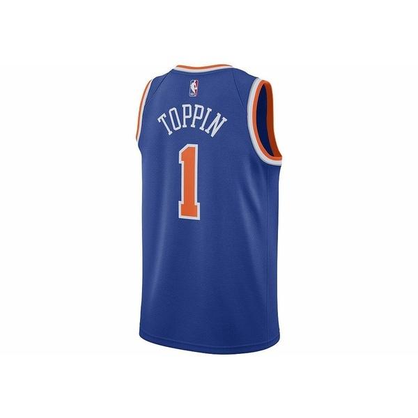 【翌日発送可能】 メンズ トップス ユニフォーム ナイキ New Blue Toppin Obi - Jersey Swingman Icon Men's Knicks York レプリカユニフォーム