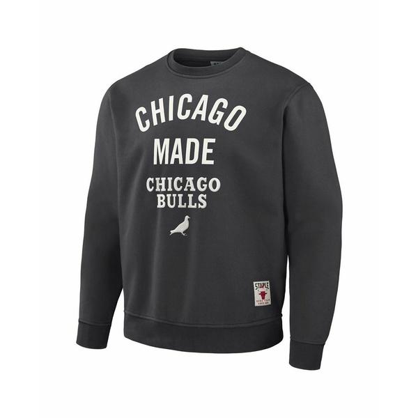 ステイプル パーカー・スウェットシャツ アウター レディース Men's NBA x Anthracite Chicago Bulls Plush Pullover Sweatshirt Anthracite｜asty-shop2｜03