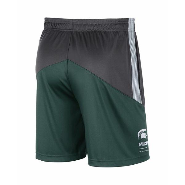 ナイキ カジュアルパンツ ボトムス レディース Men's Charcoal and Green Michigan State Spartans Team Performance Knit Shorts Charcoal, Green｜asty-shop2｜03