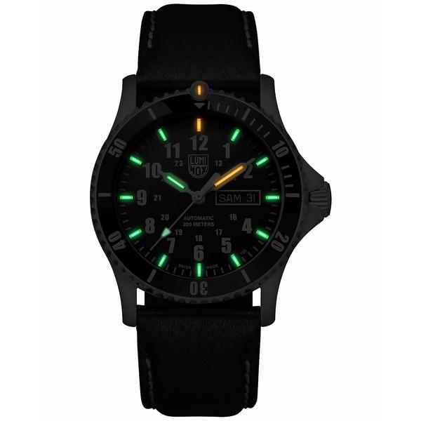 ルミノックス 腕時計 アクセサリー レディース Men's Swiss Automatic Sport Timer Black Leather Strap Watch 42mm No Color｜asty-shop2｜05