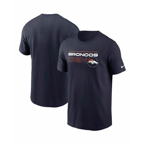 憧れの Tシャツ ナイキ トップス Navy T-shirt Essential Broadcast Broncos Denver Navy Men's メンズ 半袖