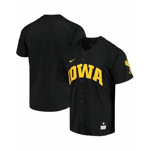 ナイキ Tシャツ トップス レディース Men's Black Iowa Hawkeyes Replica Vapor Elite Full-Button Baseball Jersey Black｜asty-shop2｜05