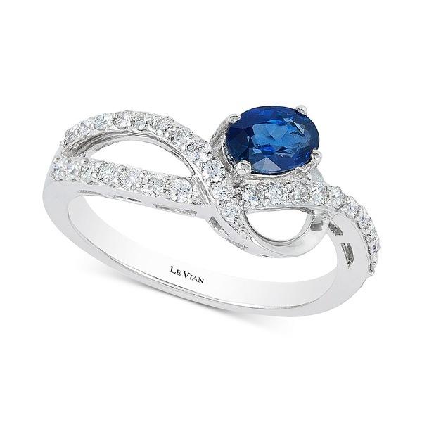正規激安 ルヴァン リング アクセサリー レディース Blueberry Sapphire 1 2 Ct T W Diamond 1 3 Ct T W Ring In 14k White Gold Sapphire 期間限定送料無料 Www Doctor Plan Com