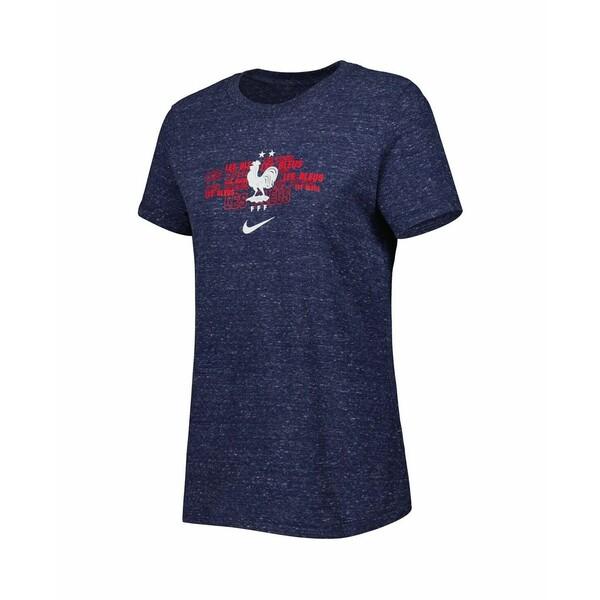 ナイキ Tシャツ トップス レディース Women's Navy France National Team Varsity Space-Dye T-shirt Navy｜asty-shop2｜02