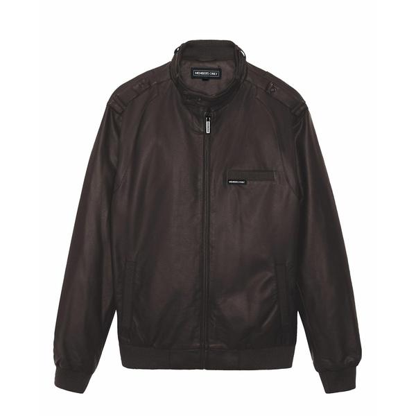 メンバーズオンリー ジャケット＆ブルゾン アウター メンズ Men's Faux Leather Iconic Racer Jacket Dark brown｜asty-shop2｜11