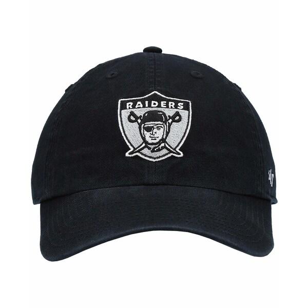 ４７ブランド 帽子 アクセサリー レディース Men's Black Las Vegas Raiders Clean Up Legacy Adjustable Hat Black｜asty-shop2｜02