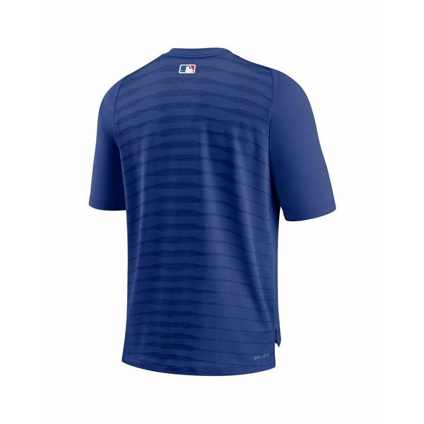 ナイキ Tシャツ トップス メンズ Men's Royal Chicago Cubs Authentic Collection Pregame Raglan Performance V-Neck T-shirt Royal｜asty-shop2｜03